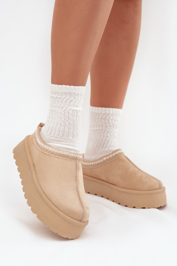 Elektra värvi Įjungtarirya madala kontsaga naiste lumesaapad platvormiga ja karvadega 2