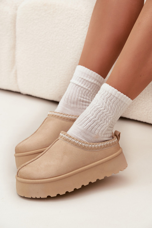 Elektra värvi Įjungtarirya madala kontsaga naiste lumesaapad platvormiga ja karvadega