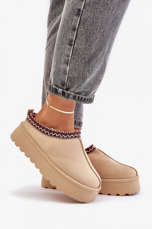 Elektra värvi Įjungtarirya madala kontsaga naiste lumesaapad platvormiga ja karvadega