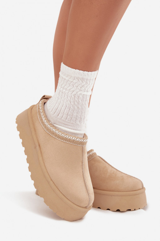 Elektra värvi Įjungtarirya madala kontsaga naiste lumesaapad platvormiga ja karvadega