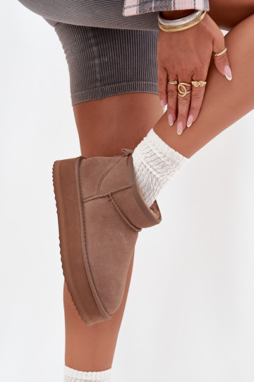 seemisnakhsed nööpidega lumesaapad Pealiste omad platvormiga Vinceza 97962 beeži värvi