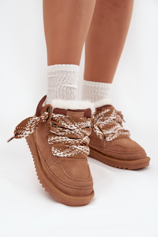 seemisnakhsed nööpidega lumesaapad Pealiste omad karusnahaga I Grubym Paeladm Vinceza 97963 pruunid värvi