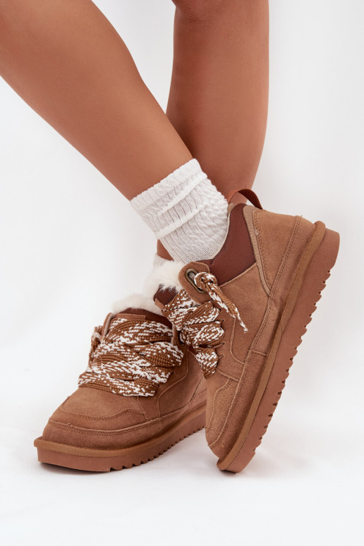 seemisnakhsed nööpidega lumesaapad Pealiste omad karusnahaga I Grubym Paeladm Vinceza 97963 pruunid värvi