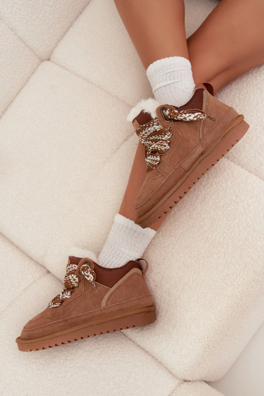 seemisnakhsed nööpidega lumesaapad Pealiste omad karusnahaga I Grubym Paeladm Vinceza 97963 pruunid värvi