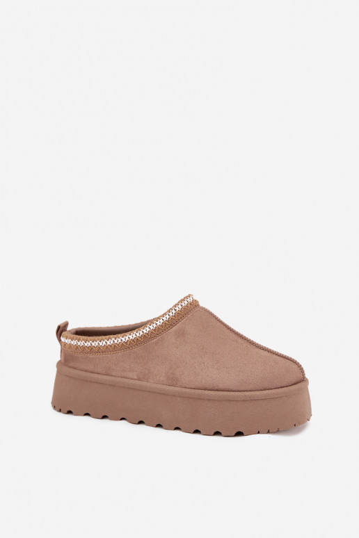 Sellel ondal nööpidega lumesaapad Pealiste omadHaftem platvormiga beeži värvi Pealrirya