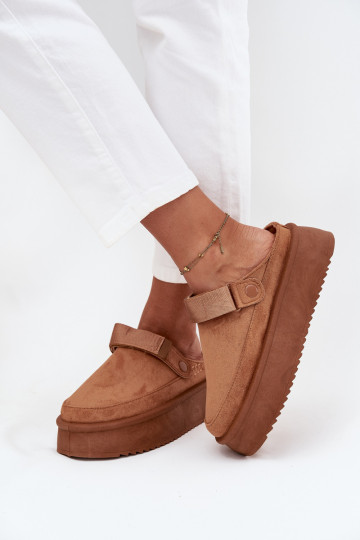 nööpidega lumesaapad Pealiste omad platvormigasu limpančiais užsegimaisem pruunid värvi Jorielle 2