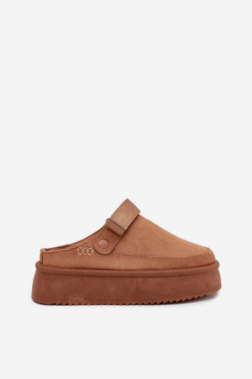 nööpidega lumesaapad Pealiste omad platvormigasu limpančiais užsegimaisem pruunid värvi Jorielle