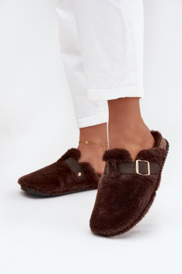 karusnahaga naiste plätud platvormiga rihmadega I neetide ja pandlaga pruunid värvi Noraline 2