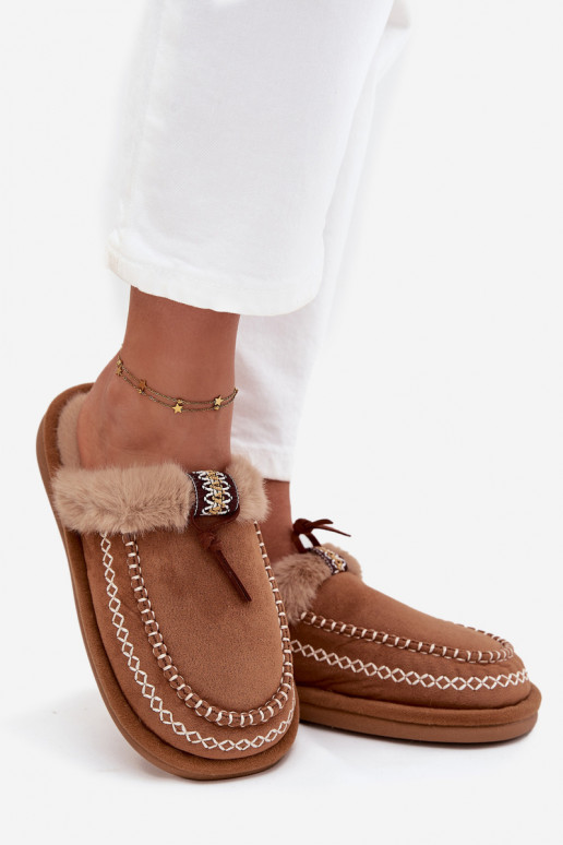 Plätud Pealiste omad karusnahaga I Haftem pruunid värvi Perivelle