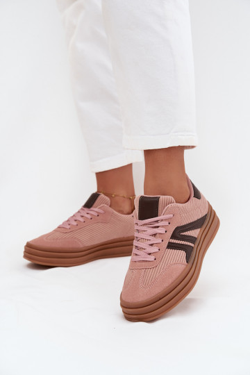 Velvetist Sneakers tüüpi jalanõud Pealiste omad platvormiga Tumeroosad värvi Skye 2