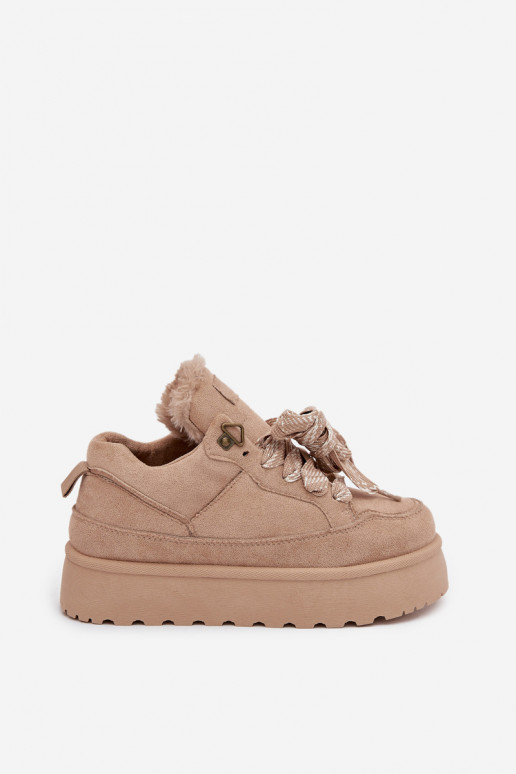 nööritavad nööpidega lumesaapad Pealiste omad platvormiga voodriga karusnahaga beeži värvi Tavelle nööritavad nööpidega lumesaapad Pealiste omad platvormiga voodriga karusnahaga beeži värvi Tavelle