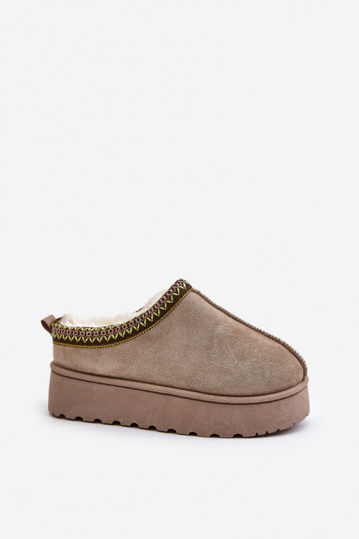 nööpidega lumesaapad Pealiste omad platvormiga voodriga karusnahaga Rohelist värvi Remenia