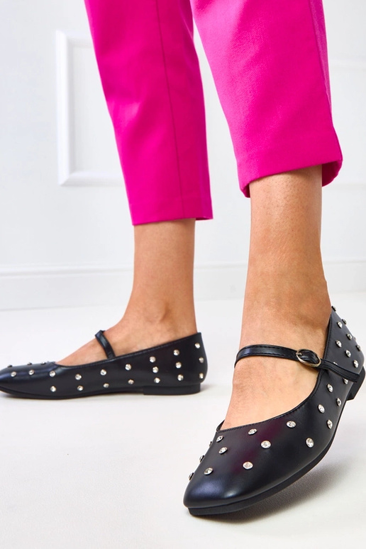 Mustad baleriinad kristallidega "Heidi"