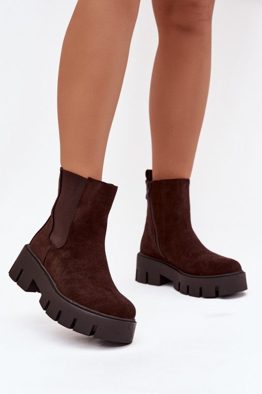 stiilsed saapad Pealiste omad voodriga Lossi juurde Eco Suedeosissee Czekoladosissee Fivienne