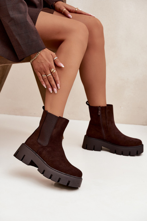 stiilsed saapad Pealiste omad voodriga Lossi juurde Eco Suedeosissee Czekoladosissee Fivienne