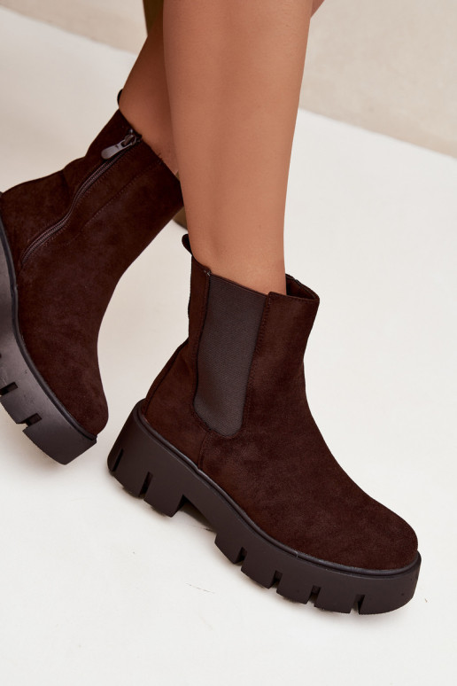 stiilsed saapad Pealiste omad voodriga Lossi juurde Eco Suedeosissee Czekoladosissee Fivienne