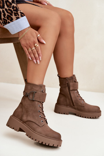 saapad Pealiste omadvoodriga dekoreeritud kontsaga beeži värvi Ulivine