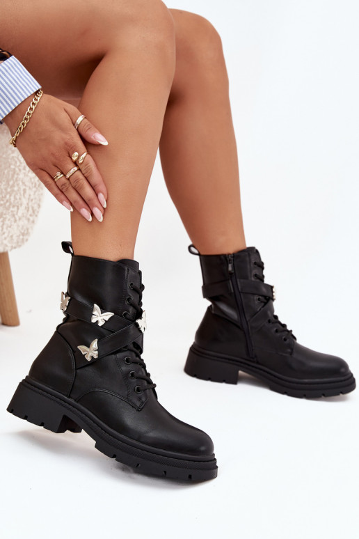 voodriga saapad rihmadega I Hõbedat värvimi Przypinkami msuud Kaelina