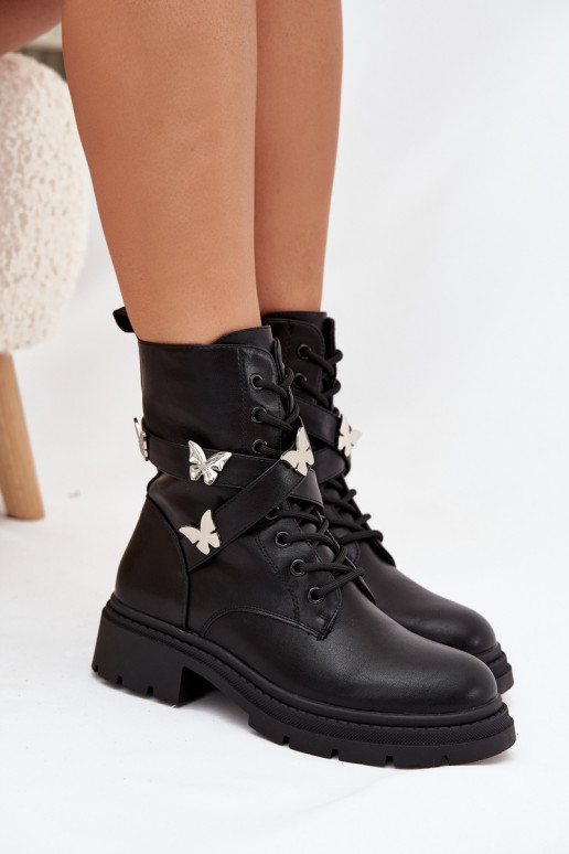 voodriga saapad rihmadega I Hõbedat värvimi Przypinkami msuud Kaelina