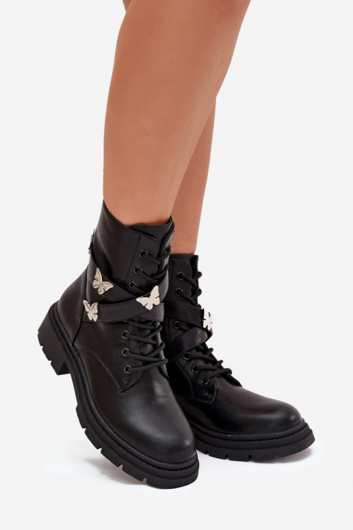 voodriga saapad rihmadega I Hõbedat värvimi Przypinkami msuud Kaelina