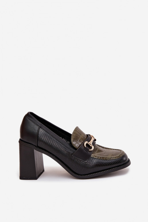 jalatsid Pealiste omad kõrge jämeda kontsaga Koos reljeefiga I Kuldset värvim Detalem roheline-msuud Novella jalatsid Pealiste omad kõrge jämeda kontsaga Koos reljeefiga I Kuldset värvim Detalem roheline-msuud Novella