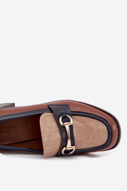 jalatsid Pealiste omad kõrge jämeda kontsaga Koos reljeefiga I Kuldset värvim Detalem beeži värvi-pruunid värvi Novella jalatsid Pealiste omad kõrge jämeda kontsaga Koos reljeefiga I Kuldset värvim Detalem beeži värvi-pruunid värvi Novella