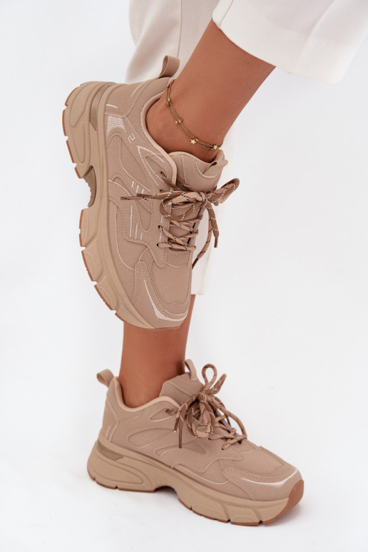 spordijalatsid Sneakers tüüpi jalanõud Pealiste omadPodsisseójnym Paeladm beeži värvi Annelie