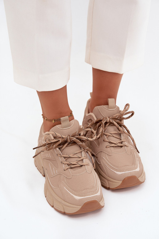 spordijalatsid Sneakers tüüpi jalanõud Pealiste omadPodsisseójnym Paeladm beeži värvi Annelie