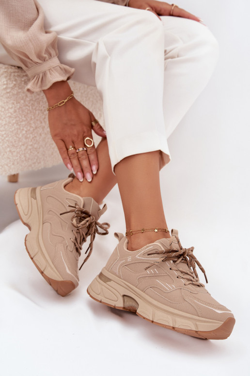 spordijalatsid Sneakers tüüpi jalanõud Pealiste omadPodsisseójnym Paeladm beeži värvi Annelie