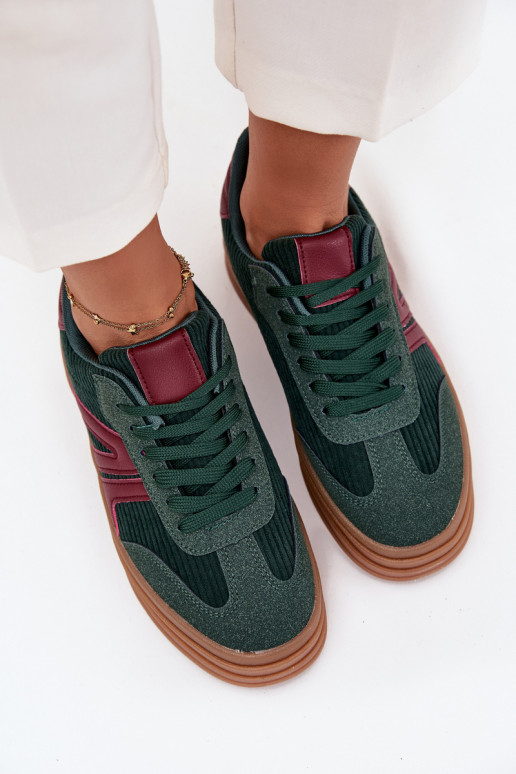 Velvetist Sneakers tüüpi jalanõud Pealiste omad platvormiga Rohelist värvi Skye Velvetist Sneakers tüüpi jalanõud Pealiste omad platvormiga Rohelist värvi Skye