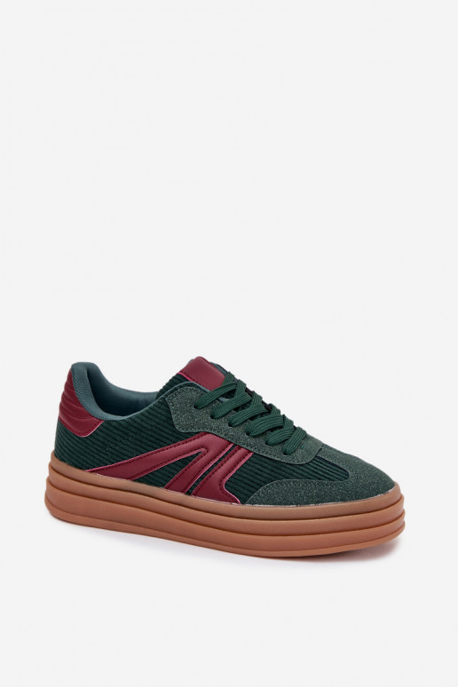 Velvetist Sneakers tüüpi jalanõud Pealiste omad platvormiga Rohelist värvi Skye Velvetist Sneakers tüüpi jalanõud Pealiste omad platvormiga Rohelist värvi Skye