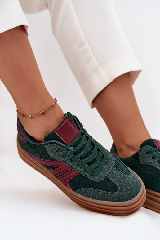 Velvetist Sneakers tüüpi jalanõud Pealiste omad platvormiga Rohelist värvi Skye Velvetist Sneakers tüüpi jalanõud Pealiste omad platvormiga Rohelist värvi Skye