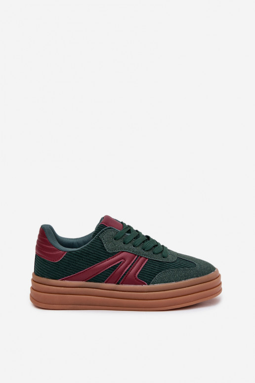 Velvetist Sneakers tüüpi jalanõud Pealiste omad platvormiga Rohelist värvi Skye Velvetist Sneakers tüüpi jalanõud Pealiste omad platvormiga Rohelist värvi Skye