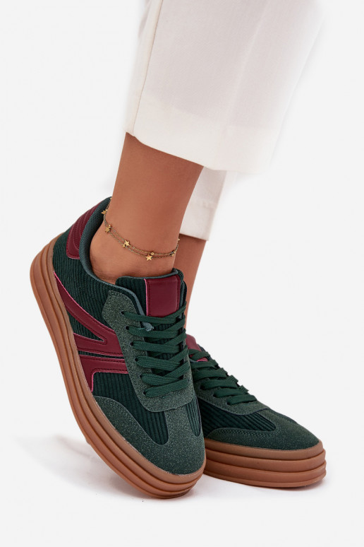 Velvetist Sneakers tüüpi jalanõud Pealiste omad platvormiga Rohelist värvi Skye Velvetist Sneakers tüüpi jalanõud Pealiste omad platvormiga Rohelist värvi Skye
