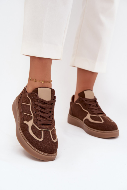 Sellel ondal Sneakers tüüpi jalanõud Pealiste omad pruunid värvi Brenelle Sellel ondal Sneakers tüüpi jalanõud Pealiste omad pruunid värvi Brenelle