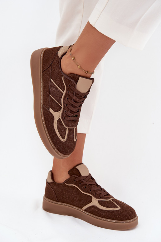 Sellel ondal Sneakers tüüpi jalanõud Pealiste omad pruunid värvi Brenelle Sellel ondal Sneakers tüüpi jalanõud Pealiste omad pruunid värvi Brenelle