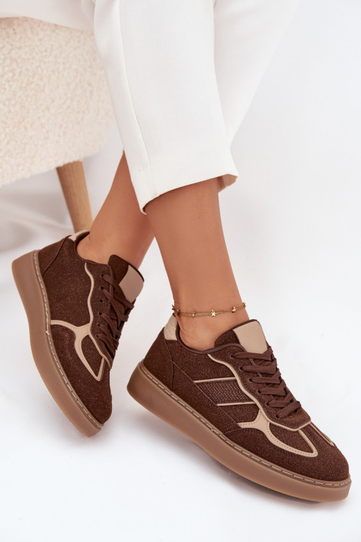 Sellel ondal Sneakers tüüpi jalanõud Pealiste omad pruunid värvi Brenelle Sellel ondal Sneakers tüüpi jalanõud Pealiste omad pruunid värvi Brenelle