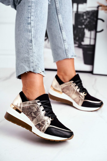 Sneakers tüüpi jalanõud Kuldset värvi Nicole 2465 2