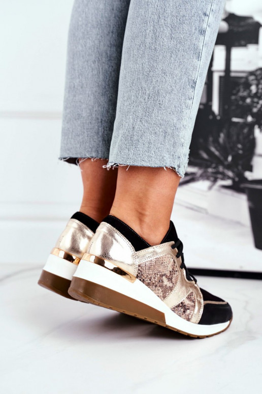 Sneakers tüüpi jalanõud Kuldset värvi Nicole 2465 Sneakers tüüpi jalanõud Kuldset värvi Nicole 2465