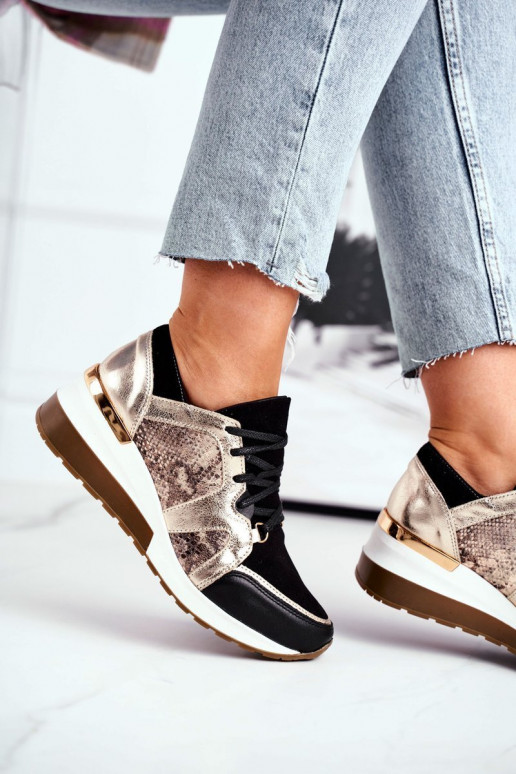 Sneakers tüüpi jalanõud Kuldset värvi Nicole 2465 Sneakers tüüpi jalanõud Kuldset värvi Nicole 2465