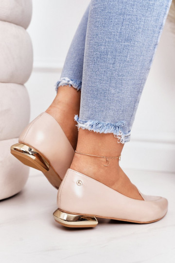 Mokassiinid Kuldsel kannal Laura Messi 2013 beeži värvi 2