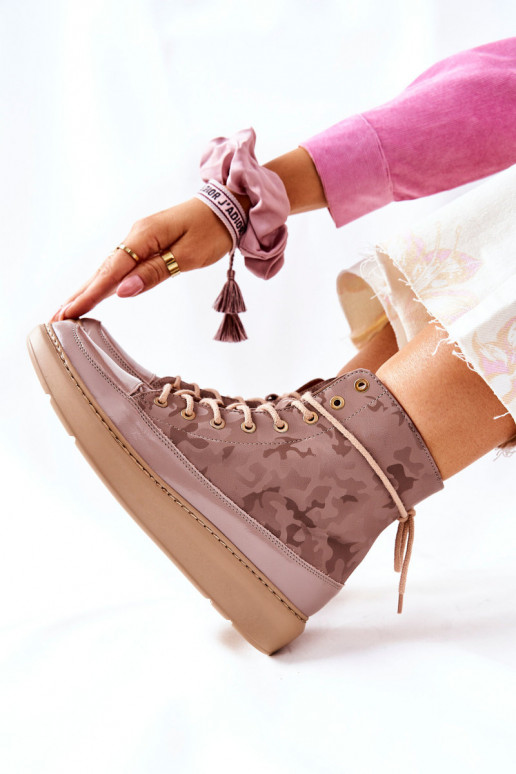 Sportliku stiiliga Pealhk jalanõud Lesisseski 3034 beeži värvi kamuflaaž Sportliku stiiliga Pealhk jalanõud Lesisseski 3034 beeži värvi kamuflaaž