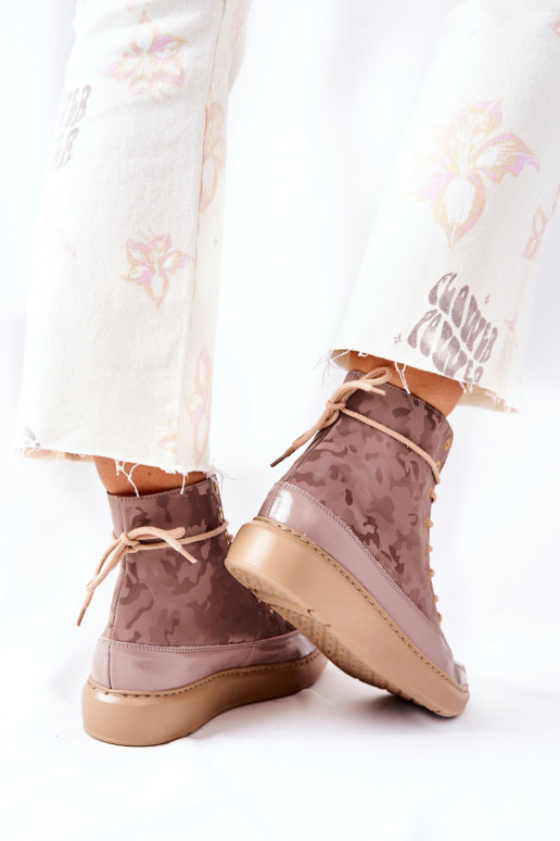 Sportliku stiiliga Pealhk jalanõud Lesisseski 3034 beeži värvi kamuflaaž Sportliku stiiliga Pealhk jalanõud Lesisseski 3034 beeži värvi kamuflaaž