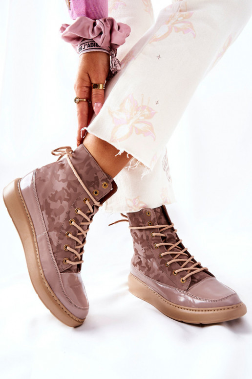 Sportliku stiiliga Pealhk jalanõud Lesisseski 3034 beeži värvi kamuflaaž Sportliku stiiliga Pealhk jalanõud Lesisseski 3034 beeži värvi kamuflaaž