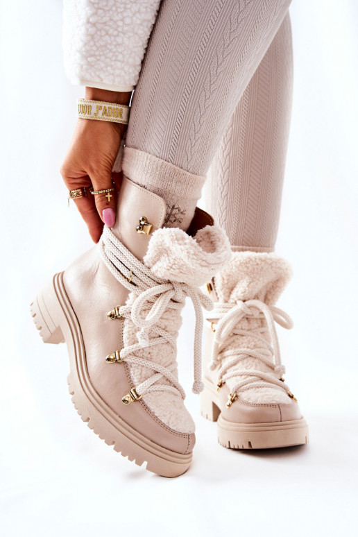 Pealhk Pealiste poolsaapad jalanõud nööritavad Lesisseski Elevandiluu värvi 3116 Pealhk Pealiste poolsaapad jalanõud nööritavad Lesisseski Elevandiluu värvi 3116