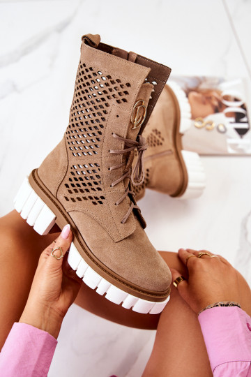 Pealhk Kõrge saapad Nicole pruunid värvi 2706 2