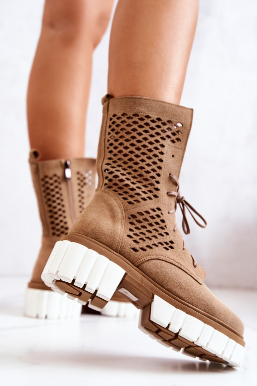 Pealhk Kõrge saapad Nicole pruunid värvi 2706 Pealhk Kõrge saapad Nicole pruunid värvi 2706