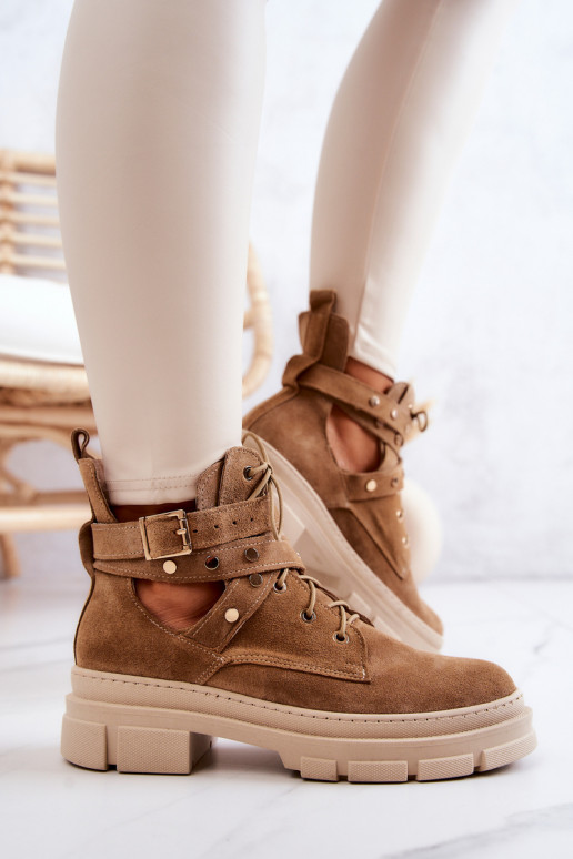 seemisnakhsed Pealiste omad Pealiste poolsaapad Väljalõigetega pruunid värvi Everly seemisnakhsed Pealiste omad Pealiste poolsaapad Väljalõigetega pruunid värvi Everly