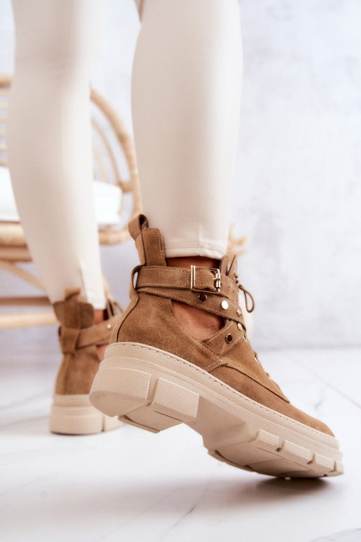 seemisnakhsed Pealiste omad Pealiste poolsaapad Väljalõigetega pruunid värvi Everly seemisnakhsed Pealiste omad Pealiste poolsaapad Väljalõigetega pruunid värvi Everly