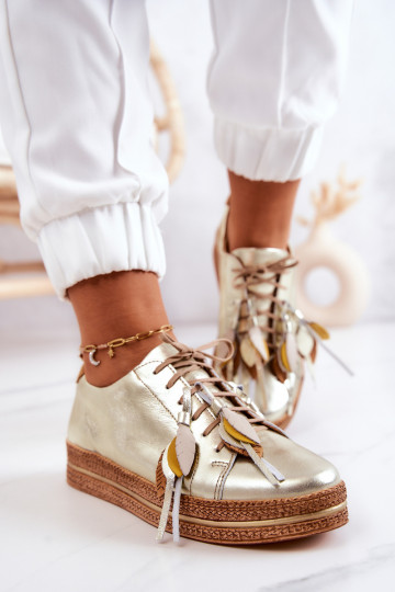 Pealhk jalatsid Sellel onciejka 04550-25 Kuldset värvi